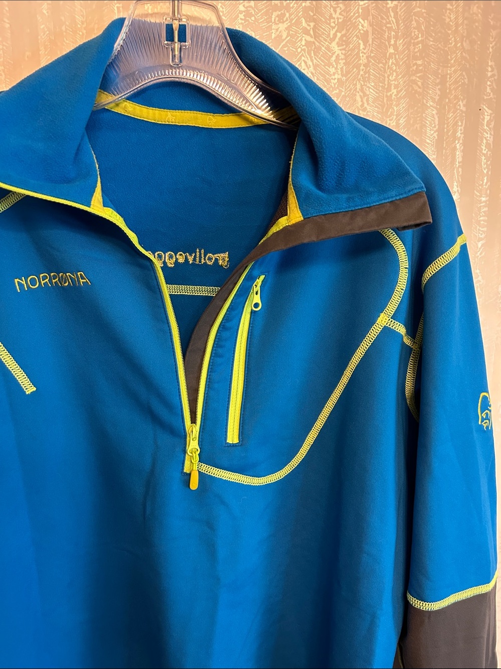 Norrøna Men’s Blue Half-Zip Performance Jacket S - Picture 2 of 6